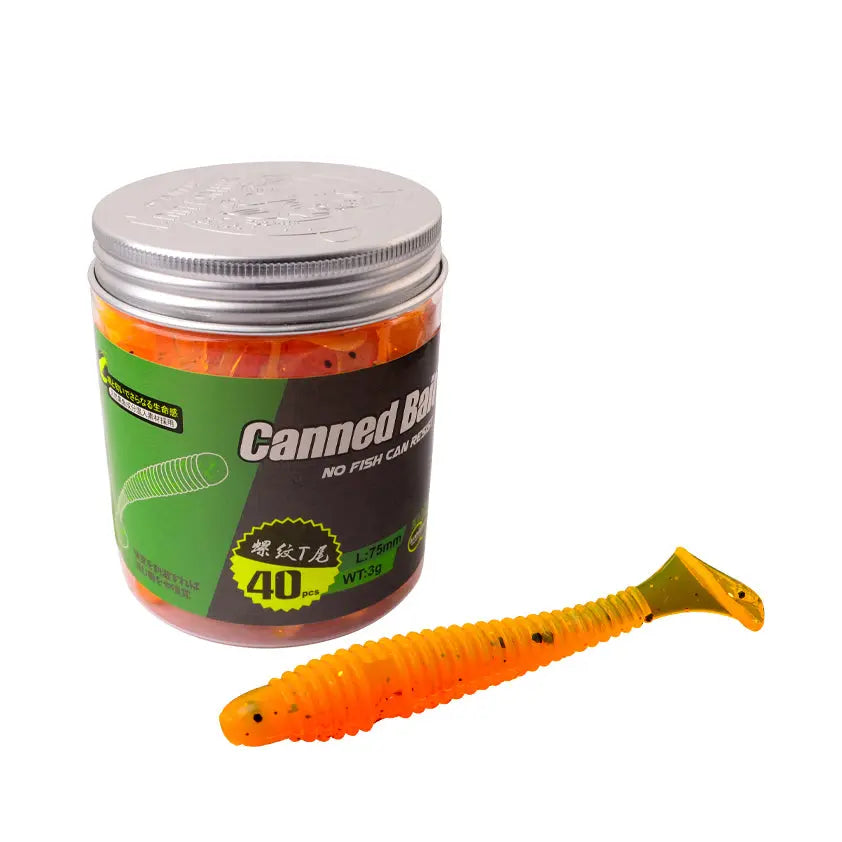 SOFT PLASTIC PADDLE TAIL GRUB FISH LURES 75MM 3GRAM, 40PCS Vanhunks