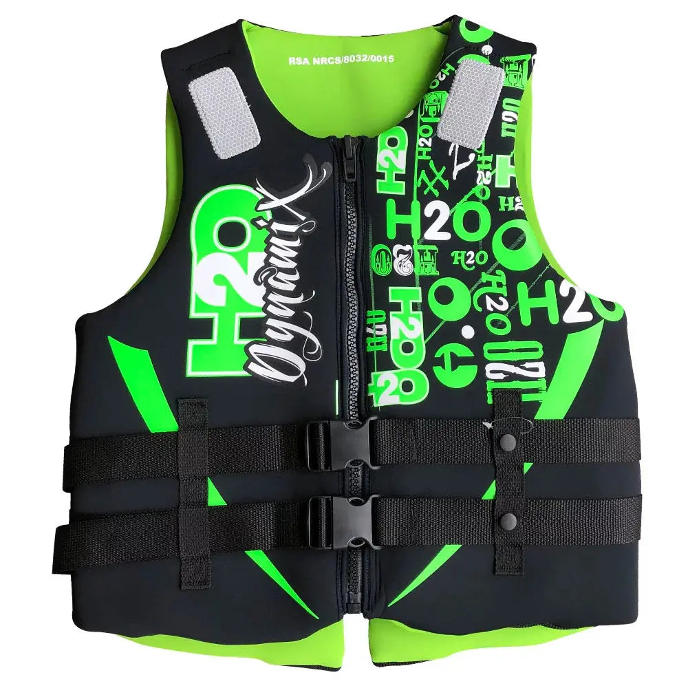 H2O Dynamix Neoprene Life Jacket - Green H20 Dynamix