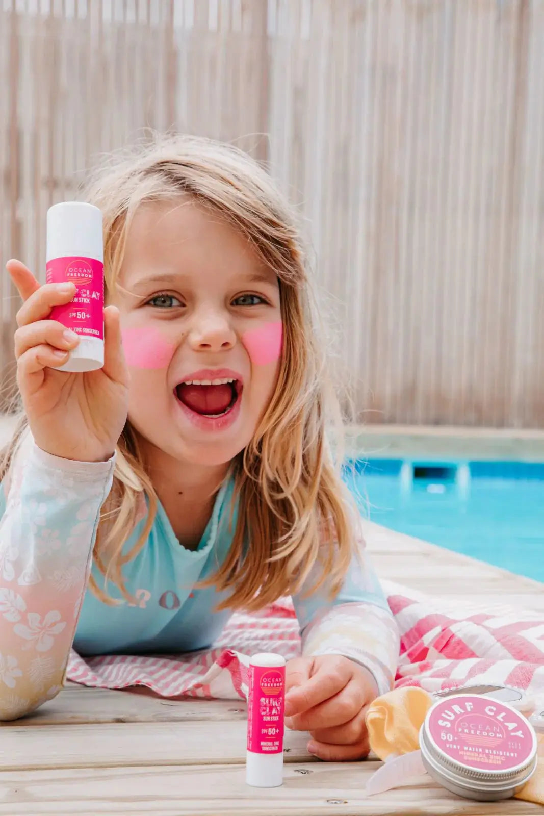 Sun Stick Pink Surf Clay Mineral SPF50+ 26g Ocean Freedom