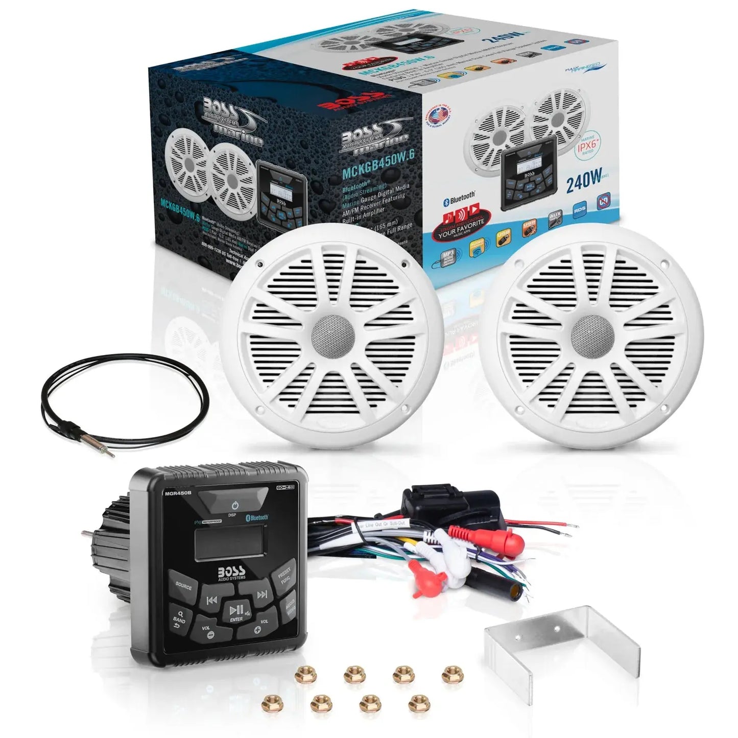 Boss Audio with Set of MR6W Speakers WaterSports Mania