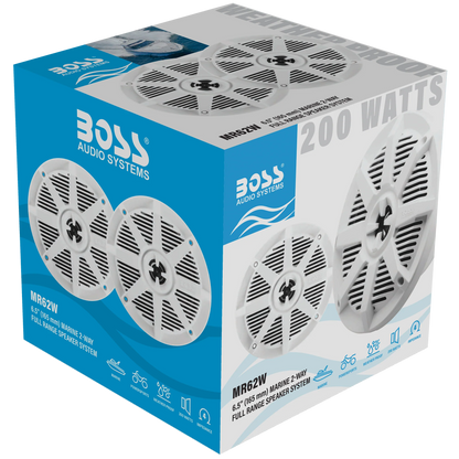 Boss Audio Speakers 200W Pair MR62W WaterSports Mania