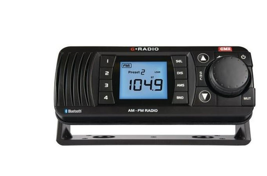 GME GR300BT AM/FM Marine Radio with Bluetooth - Black GME GR300BT AM/FM Marine Radio with Bluetooth - Black