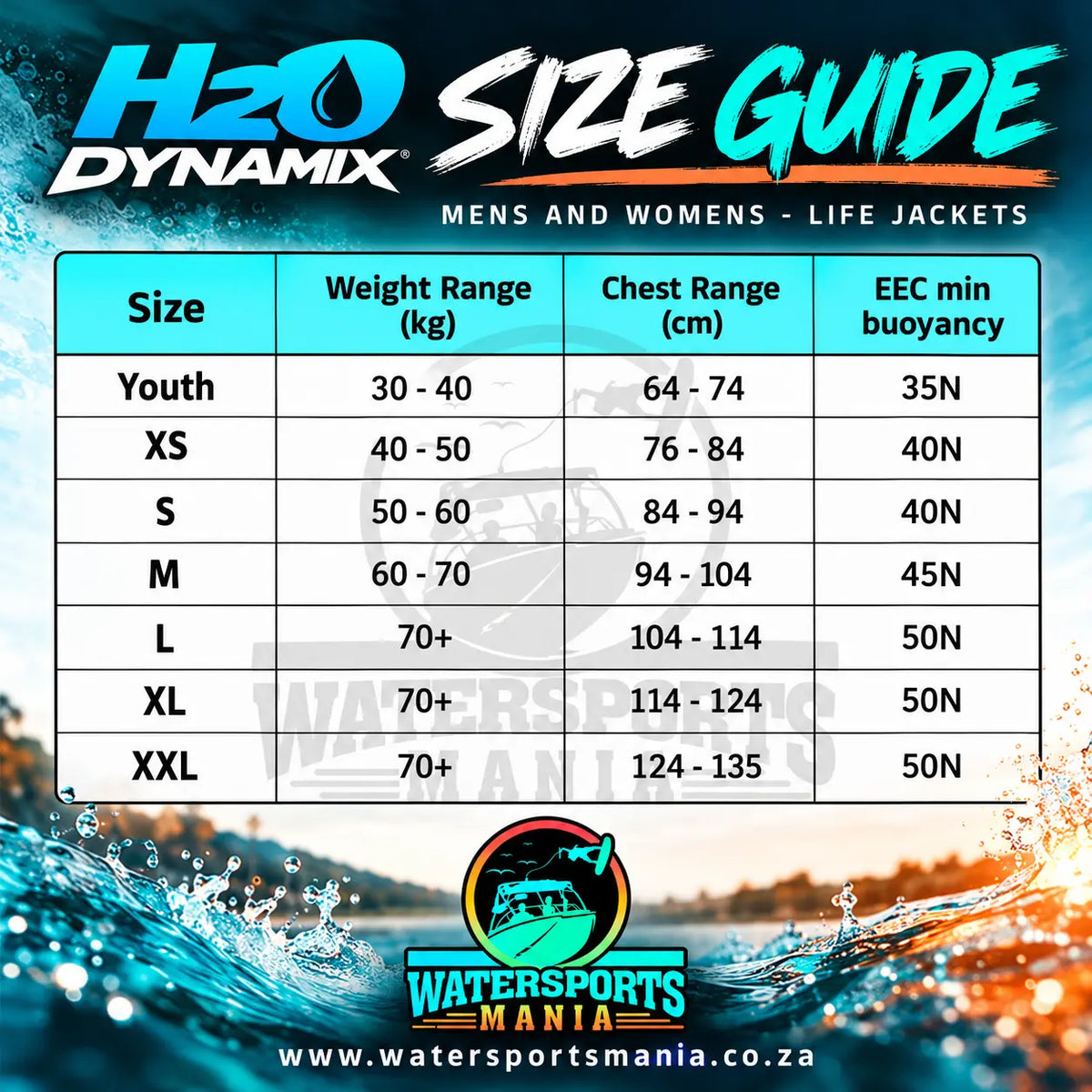 H2O Dynamix  Nylon Life Jacket - Yellow