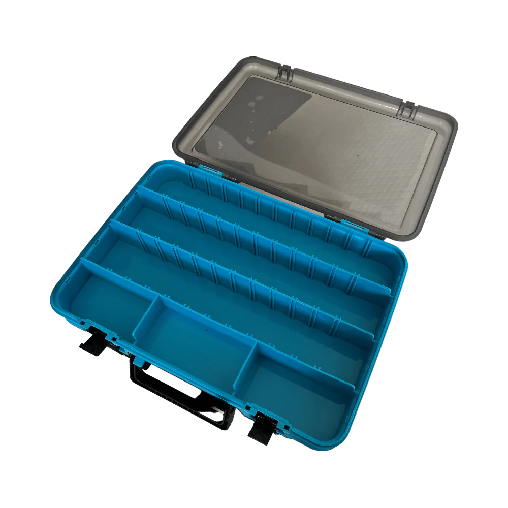 XL FISHING TACKLE LURE BOX WITH SECURE-LOCKING