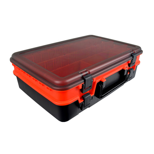 XL FISHING TACKLE LURE BOX WITH SECURE-LOCKING