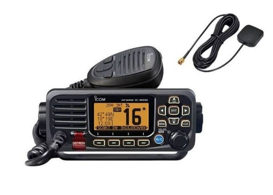 Icom M330G 25 Watt Marine VHF Radio with GPS - Black