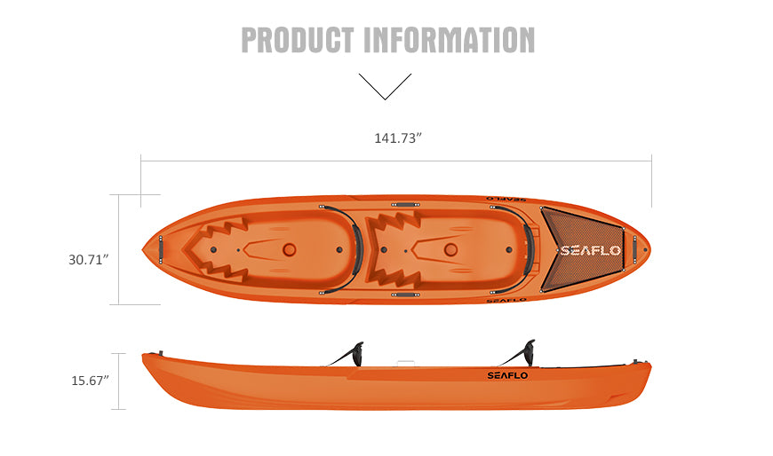 SEAFLO Blow molded Tandem Kayak SF-2003