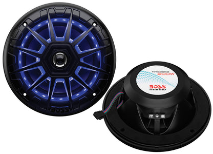 Boss Audio 6.5" 2-Way 200W Marine Full Range Speakers Black -MRG65B