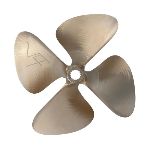 OJ Wake Pro V4 1821 15 x 13.5 4 Blade Nibral Inboard Propeller Splined Bore