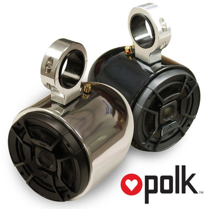 POLK SINGLE BARREL SPEAKERS (PAIR)- Chrome